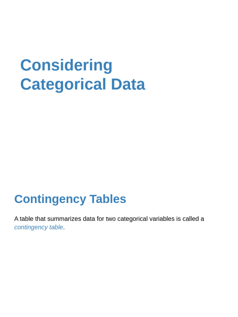 Understanding Categorical Data Analysis | PDF | Histogram | Categorical ...