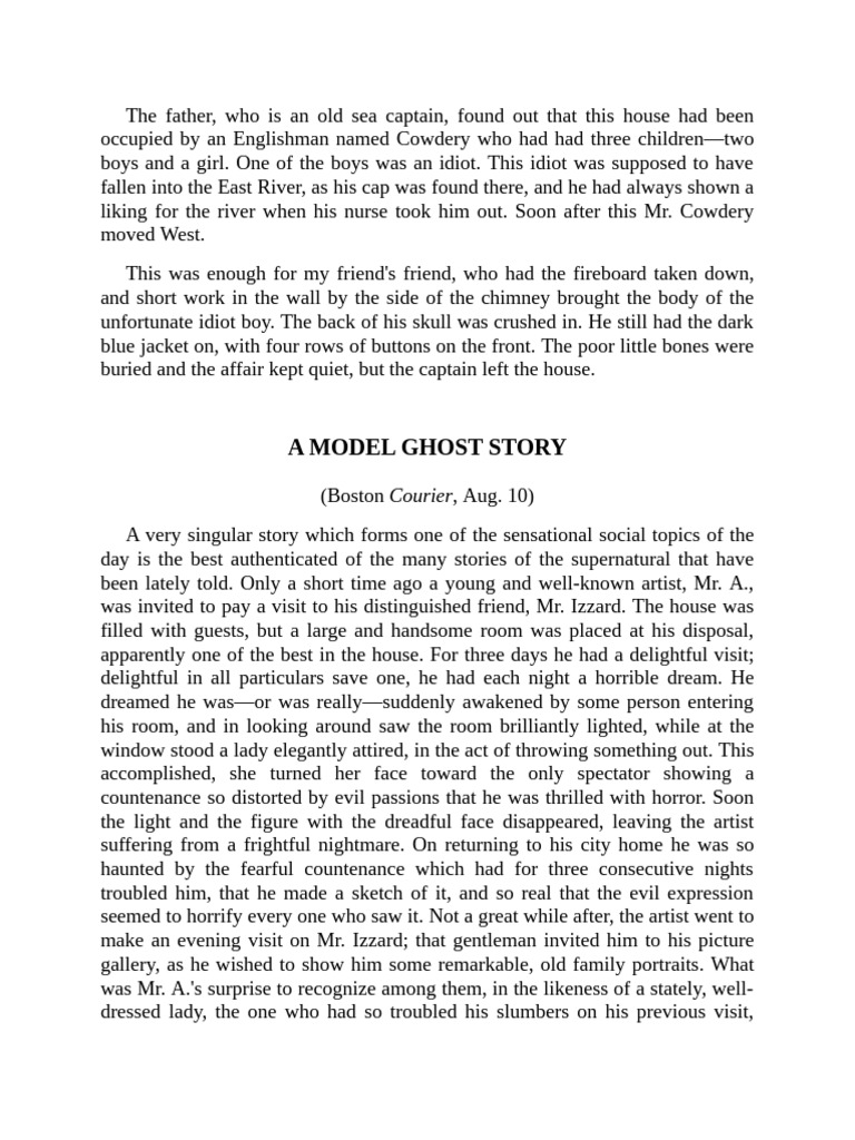 A Model Ghost Story | PDF | Mystery, Thriller & Crime Fiction | Classics