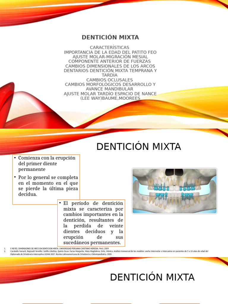 Denticion Mixta. Periodo Intertransiconal | PDF | Odontología | Ortodoncia