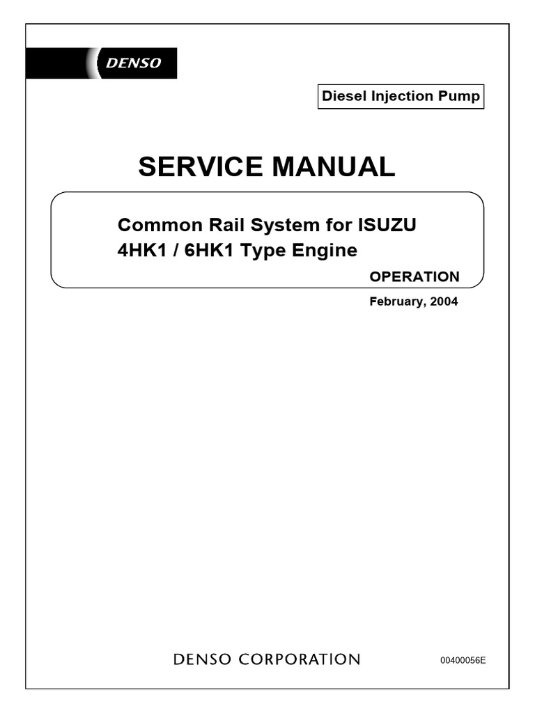 6HK1X ISUZU ENGINE SERVICE MANUAL visual data 8