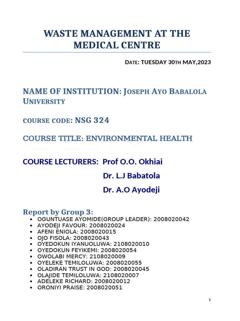 Waste Management Project (Final Edit) | PDF | Waste | Waste Management