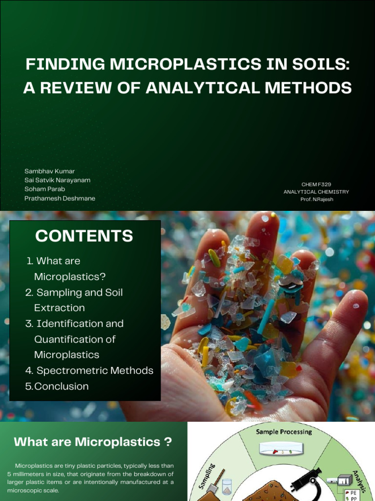 Microplastics in Soil: Analytical Methods Review | PDF | Soil | Density