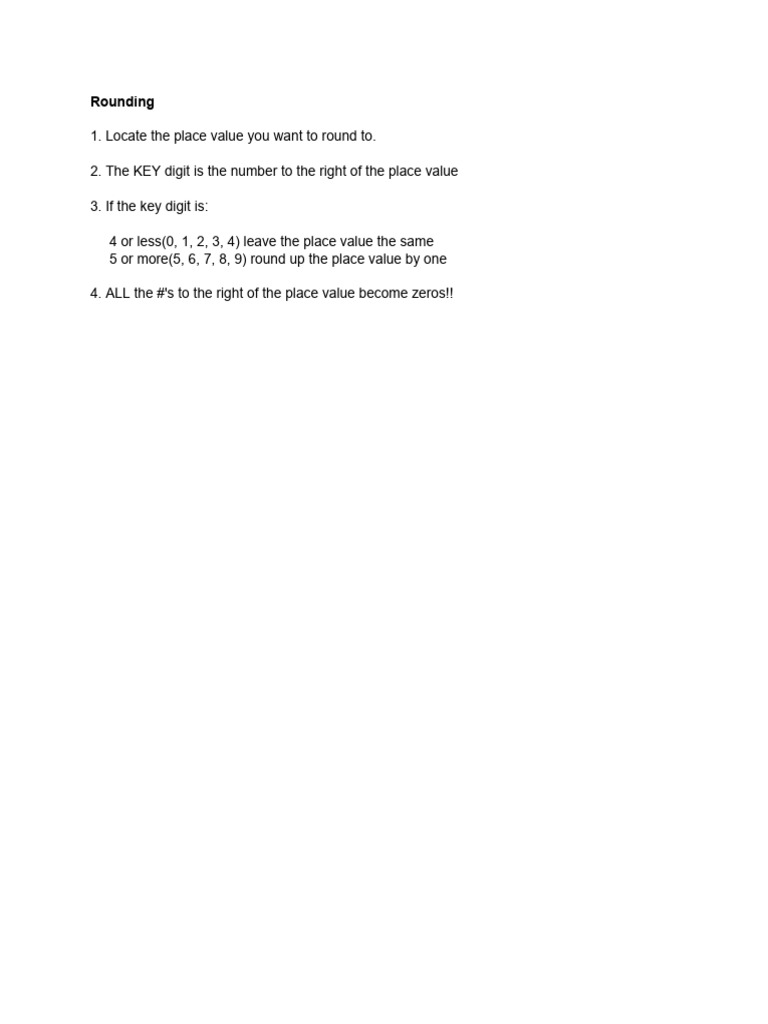 Rounding | PDF | Language Arts & Discipline | Teaching Methods & Materials