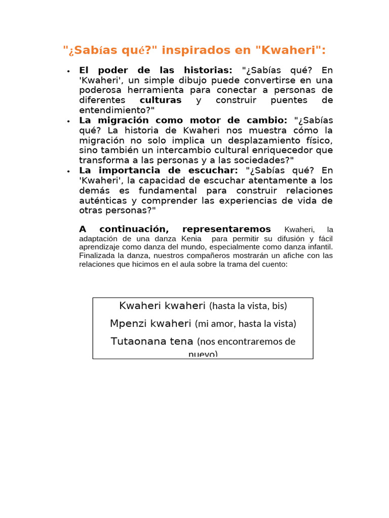 Kwaheri | PDF | Educación en artes liberales