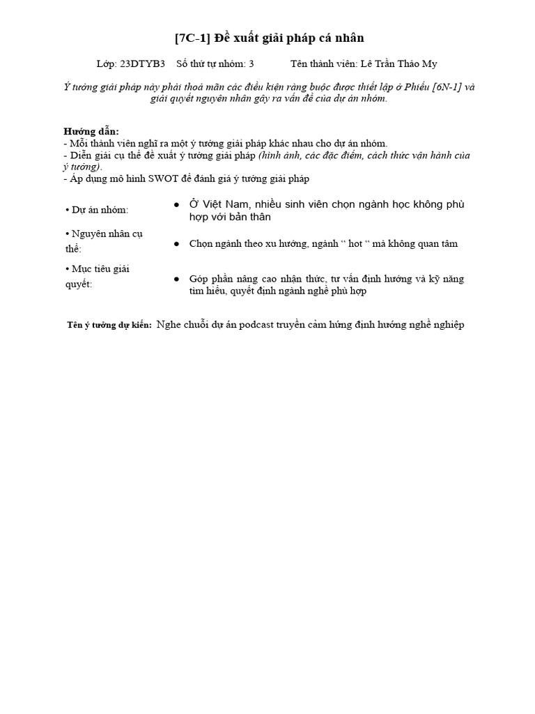 [7C-1] Lê Trần Thảo My | PDF