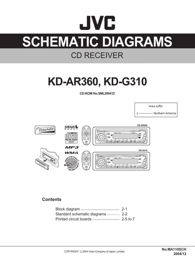JVC KD-AR360 Schematics | PDF | Electronics | Computer Engineering