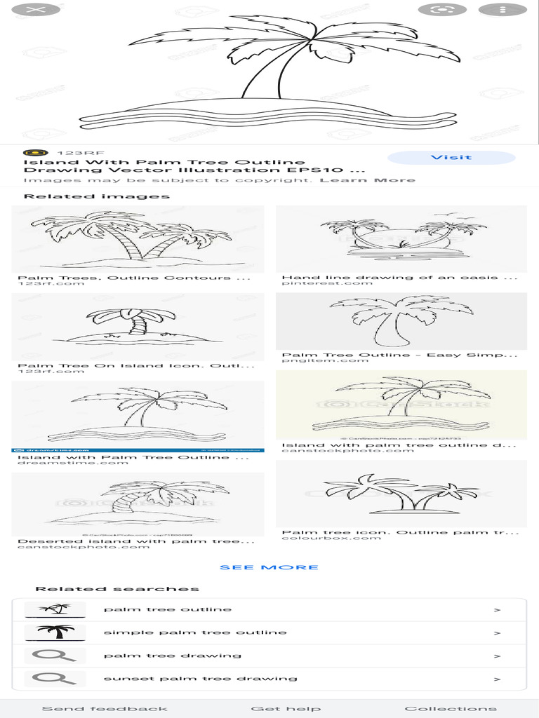 small outline of palm tree Google Search PDF