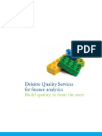 Deloitte Quality Services For Finance Analytics: Build Quality in From The Start