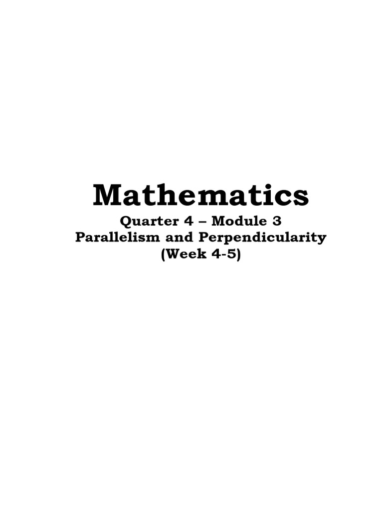 Parallelism and Perpendicularity in Geometry | PDF | Euclidean Geometry ...