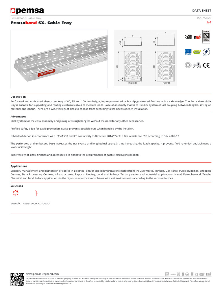 Avac 07 - Mmond - Caminho Cabos - Anexo 01 | PDF | Materials | Building ...