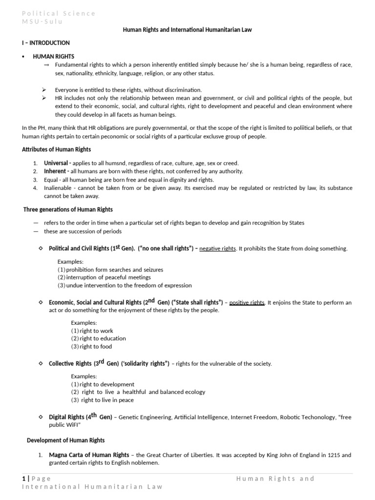Understanding Human Rights Framework | PDF | International Law | Government