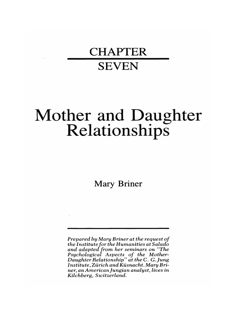 5 - Briner - 1990 - Mother Daughter Relationships Chapter Giveaway | PDF