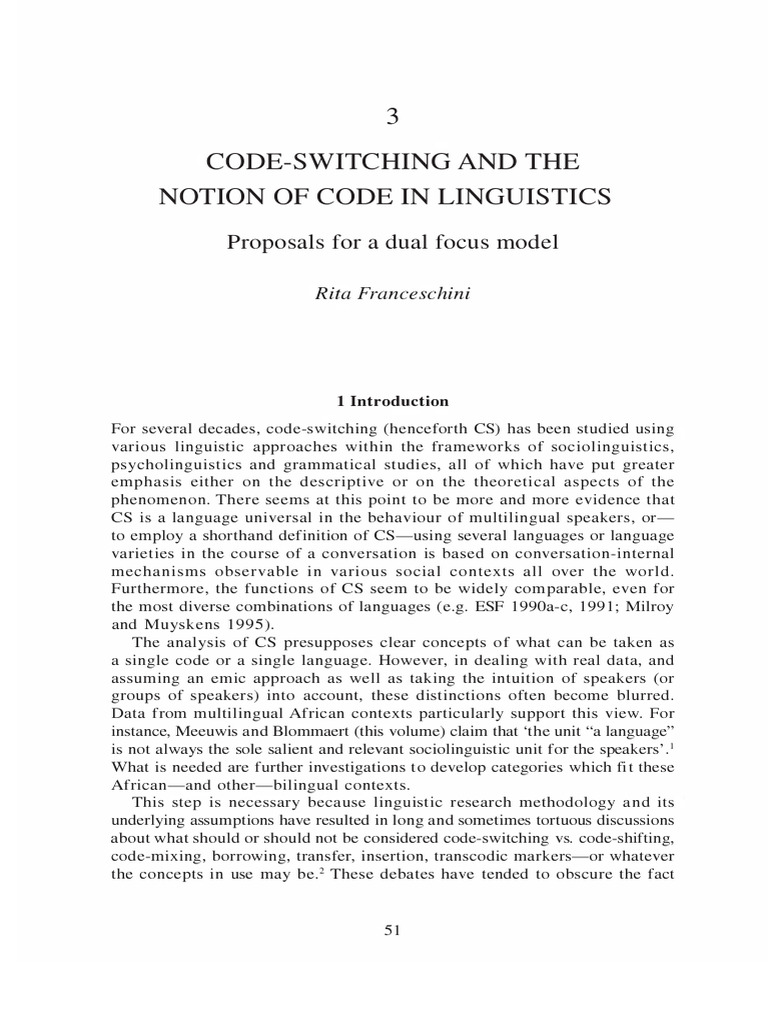 Code-Switching in Conversation Language Interactio... - (3 Code ...