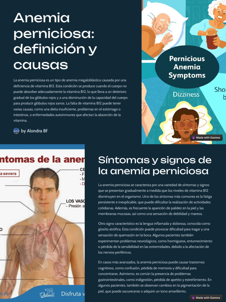 Anemia Perniciosa Definicion y Causas | PDF | Vitamina B12 | Anemia