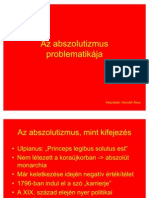 Az Abszolutizmus Problematikája