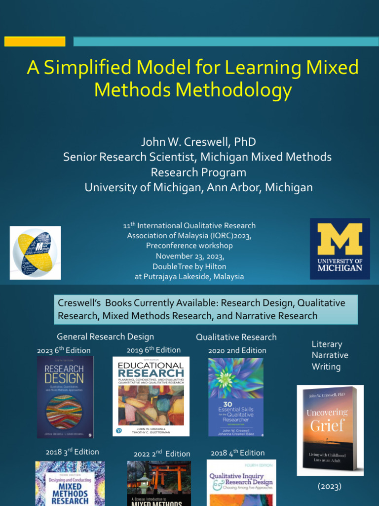 Preconference WS1 (IQRC2023) Mixed Methods Study | PDF | Qualitative ...
