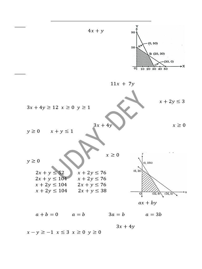 Linear Programming Problems and Solutions | PDF | Linear Programming ...