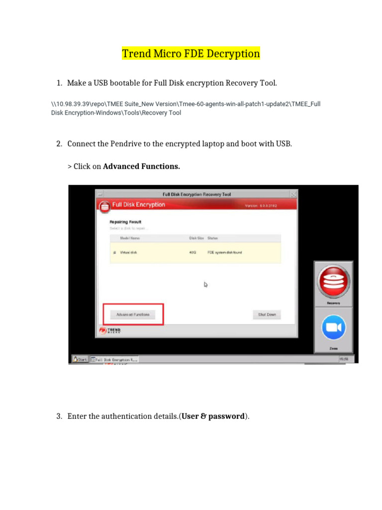 Trend Micro FDE Decryption | PDF