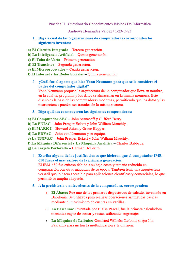 Practica II | PDF | Hardware de la computadora | Programación