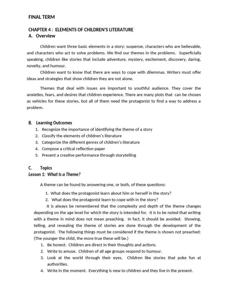 Final Module in Lit 1 Phil Lit in Engl With Children Lit | PDF ...