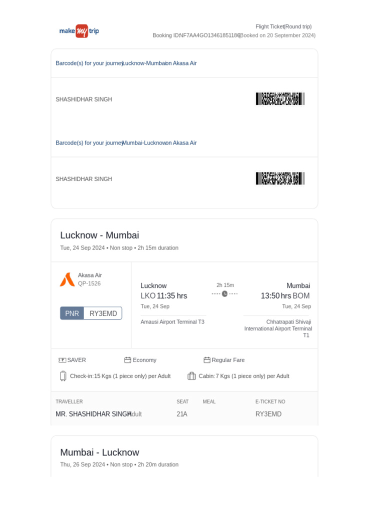 NF7AA4GO13461851186 ETicket | PDF | Identity Document | Aviation