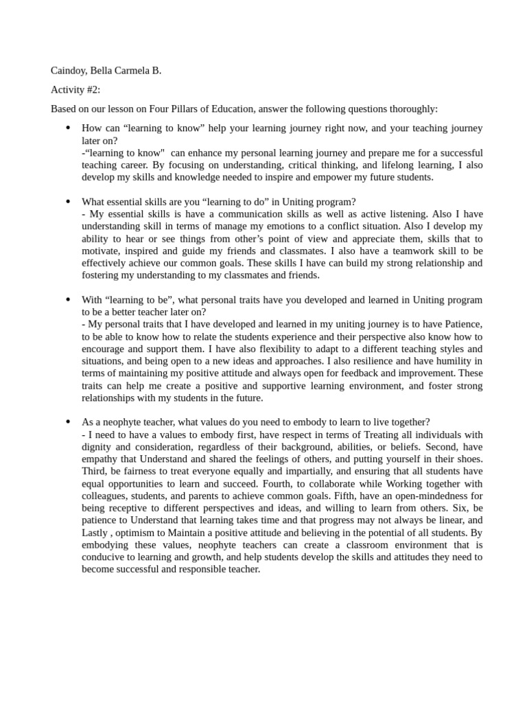 Activity 2 | PDF | Learning | Skill