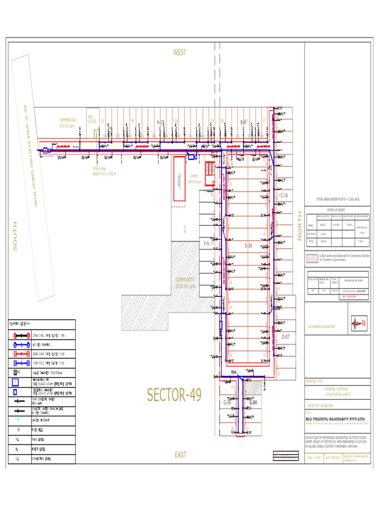 Storm Water Layout Plan for Sector-49 | PDF | Sewerage | Hydraulic ...