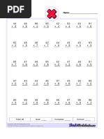 Multiple Digits Easy Two by Three Digits Math Worksheet 1