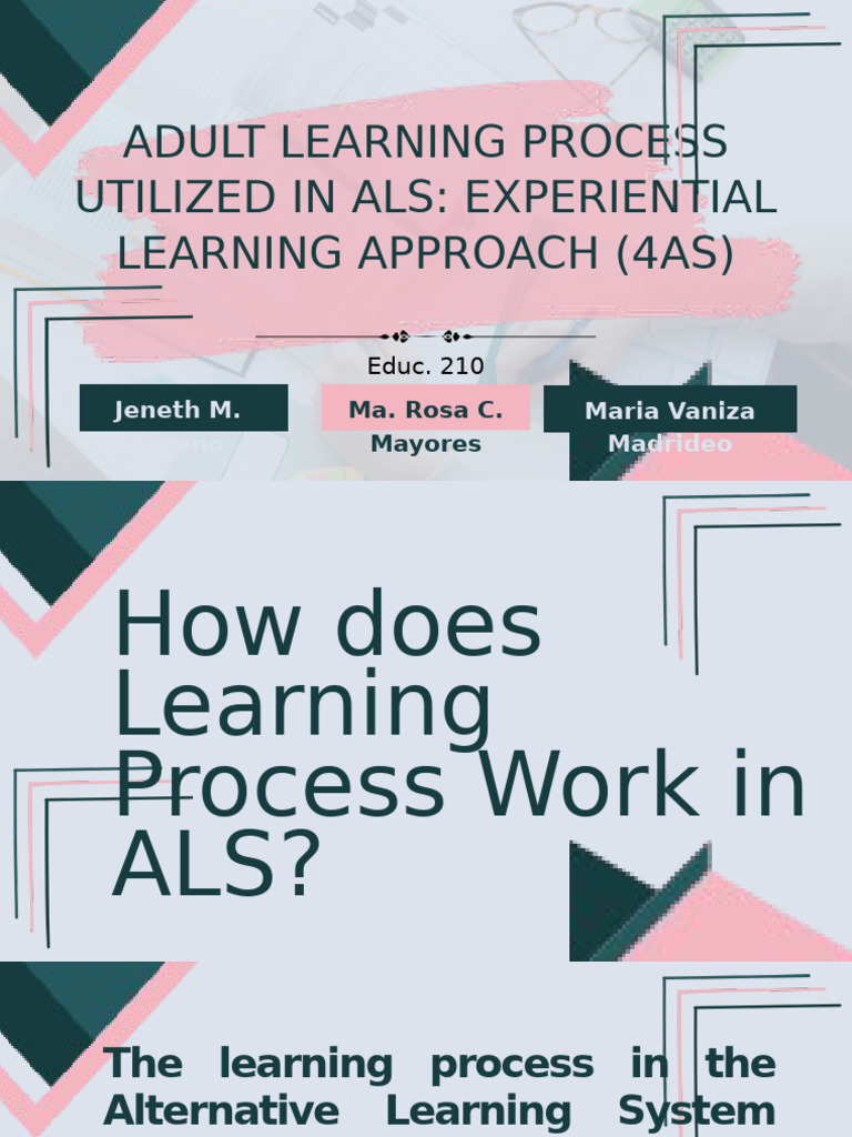 Adult Learning in ALS: 4A's Approach | PDF | Learning | Adult Education