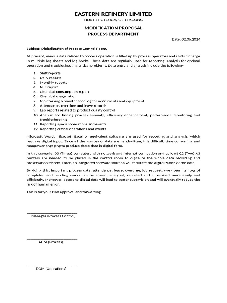 Digitalization of Process Control Room (19.05.2021) | PDF