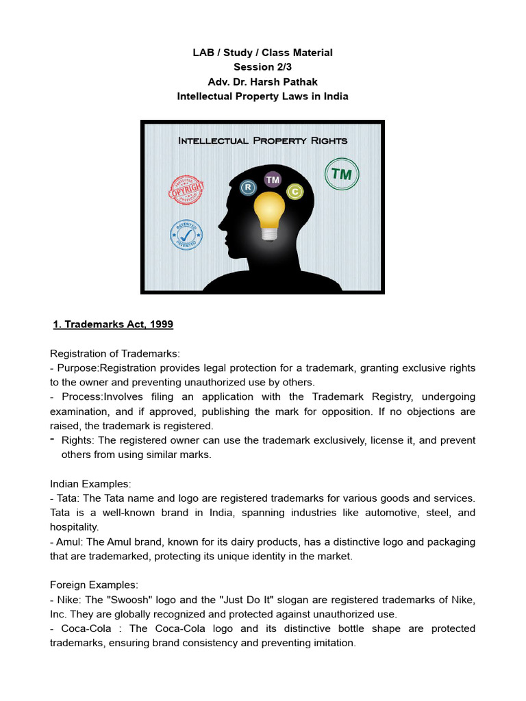 LAB 23 Class Material (HP) | PDF | Trade Secret | Trademark