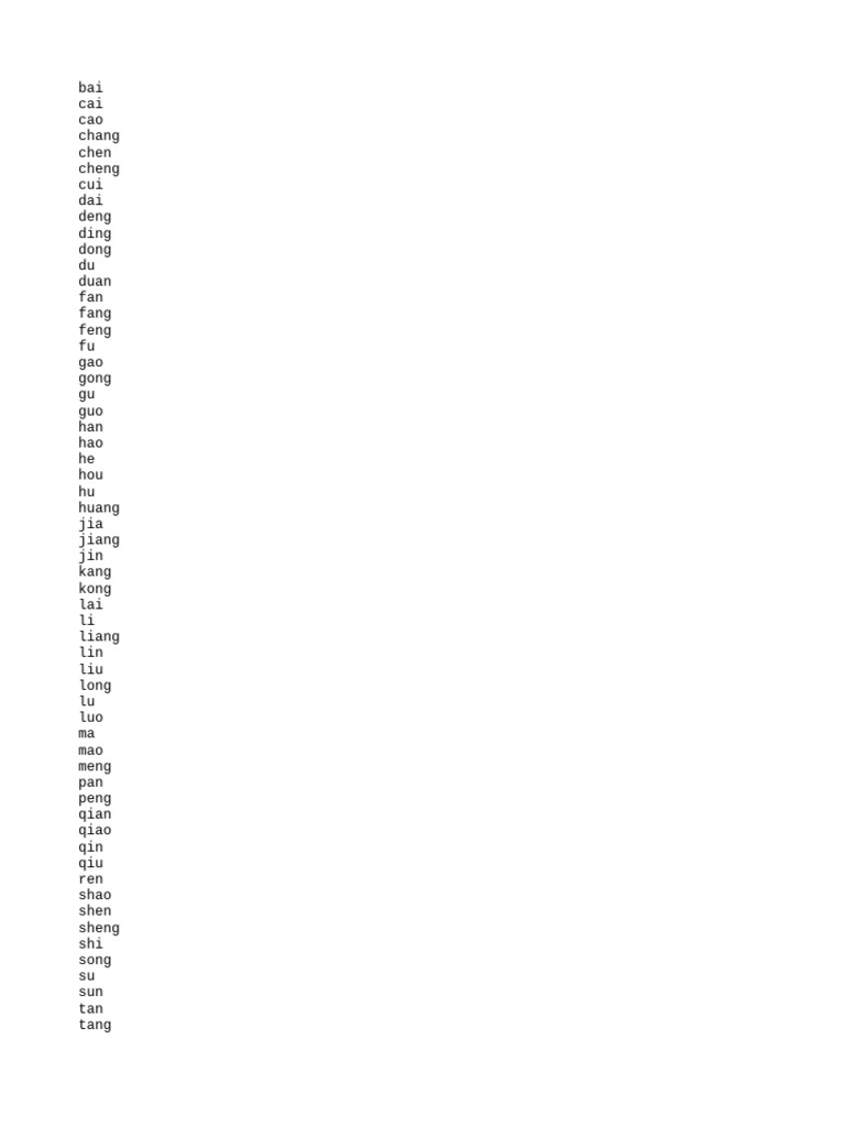 Chinese last 100 pdf