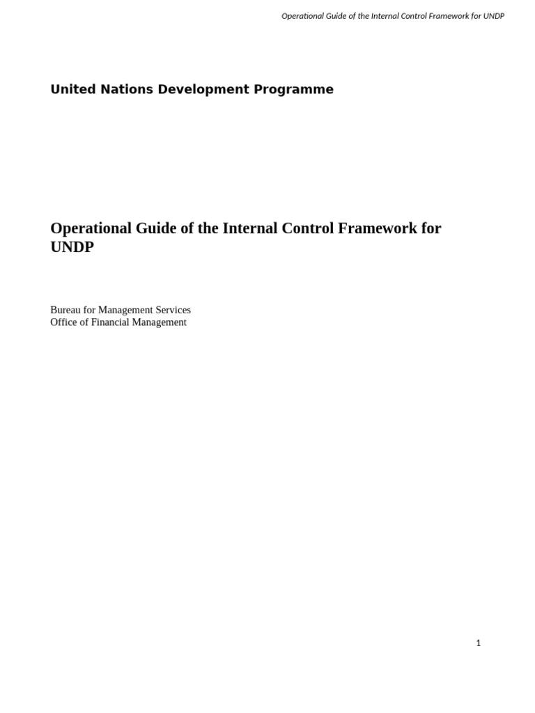 AC Accountability Internal Control Framework Operational Guide | PDF ...