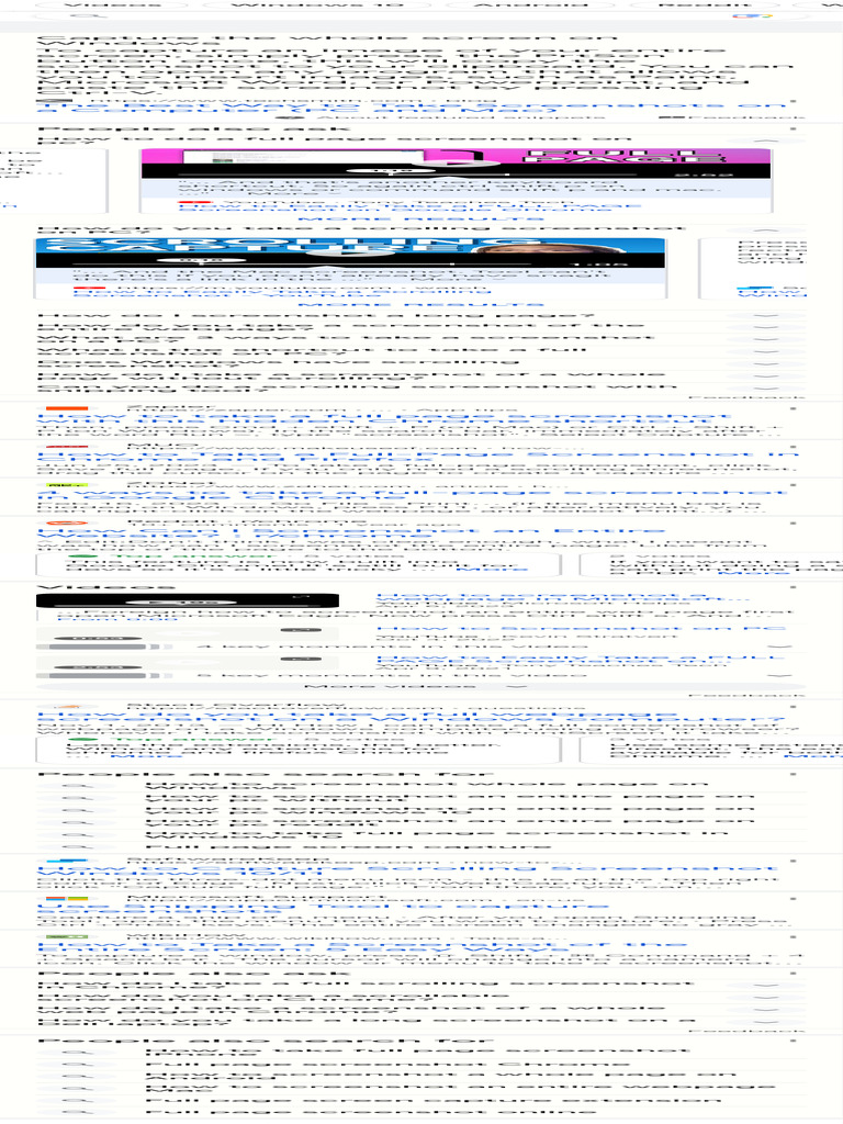How To Screenshot An Entire Page On Your PC - Google Search | PDF ...