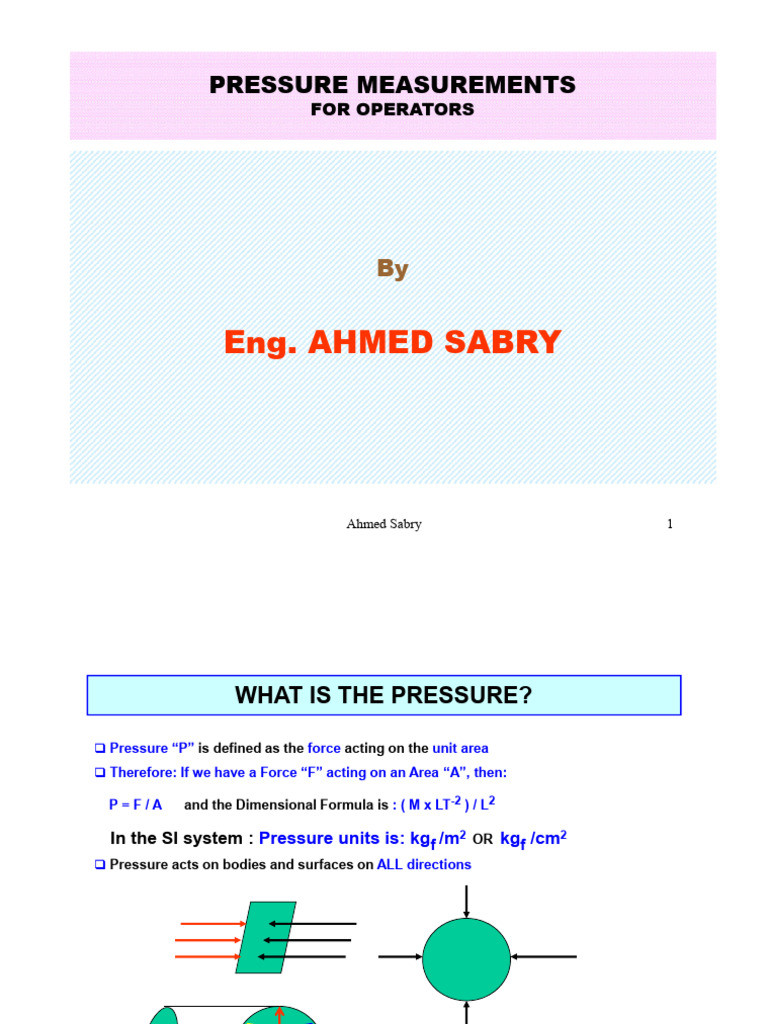 Pressure Measurements 1655130828 | PDF | Pressure Measurement | Pressure