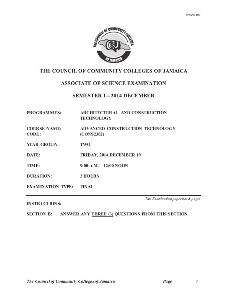 ADVANCED CONSTRUCTION TECHNOLOGY - Practice Questions - December 2014 | PDF