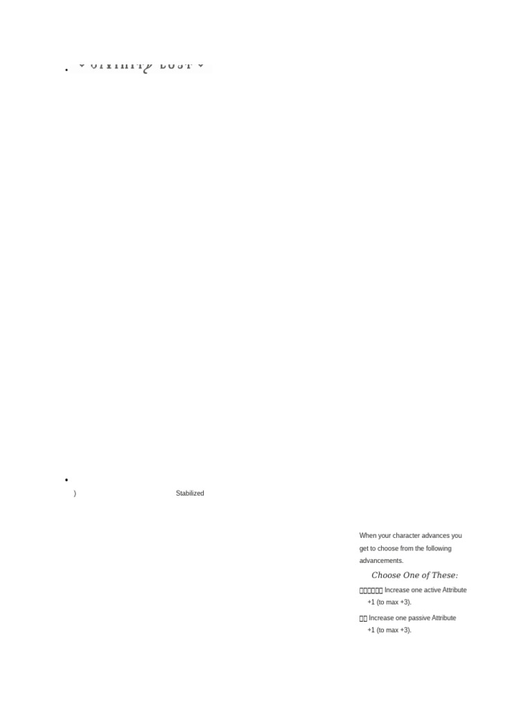 Kult Divinity Lost Character Sheet Aware Copy Copy 10 | PDF