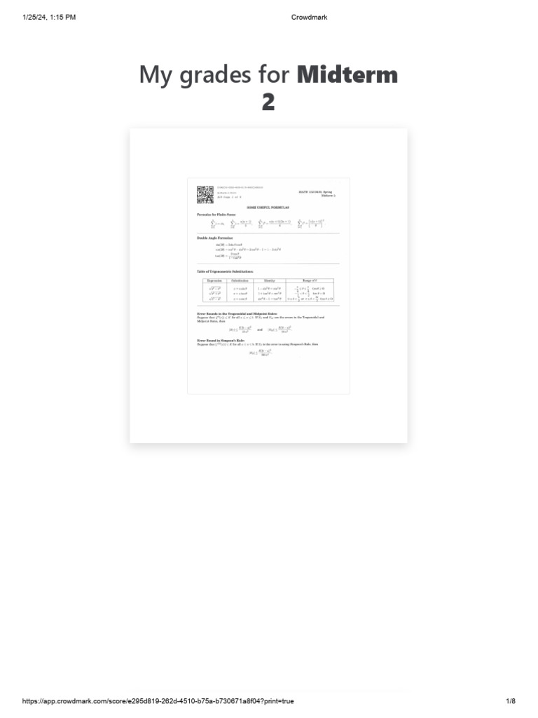 Crowdmark 1 | PDF