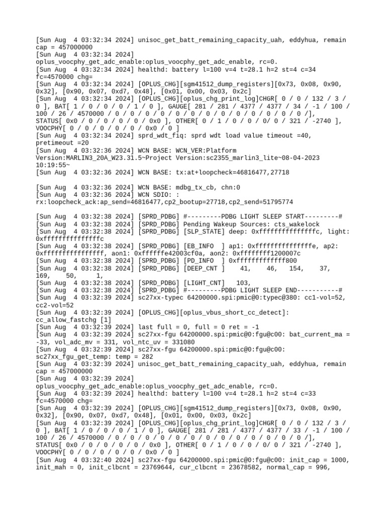 Standby Kernel Log 2024 0804 040609 | PDF