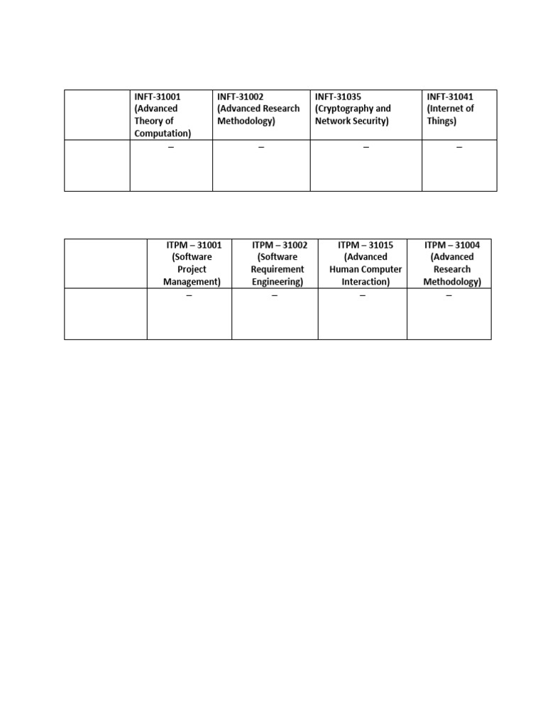 Time Table Ms Word