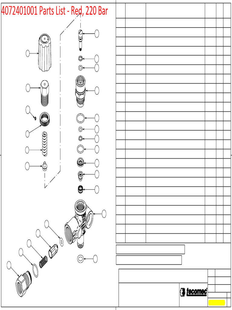 Mec Vrf2 Valve Parts List | PDF