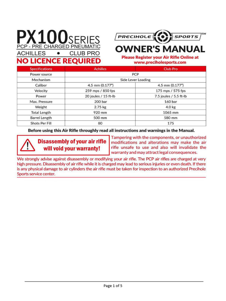 Operation Manual (Precihole PX 100 PCP) | PDF