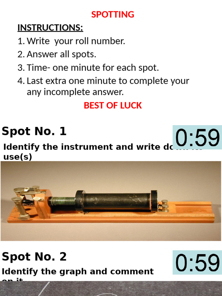 Spotting Instructions for Medical Instruments | PDF