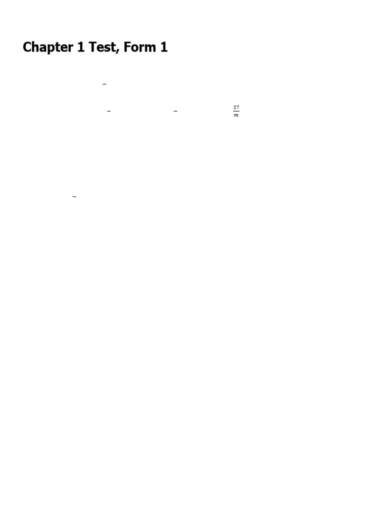 Chapter 1 Algebra 1 Test Answers | PDF | Function (Mathematics ...