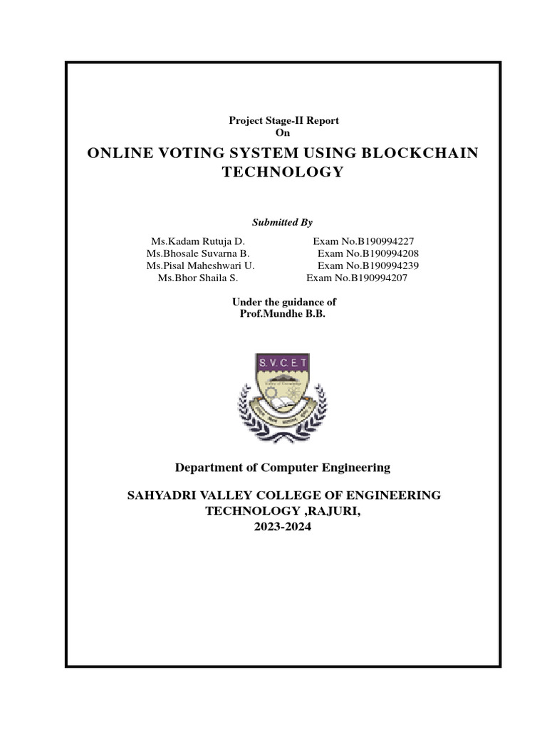 Final Report | PDF | Software Testing | Electronic Voting