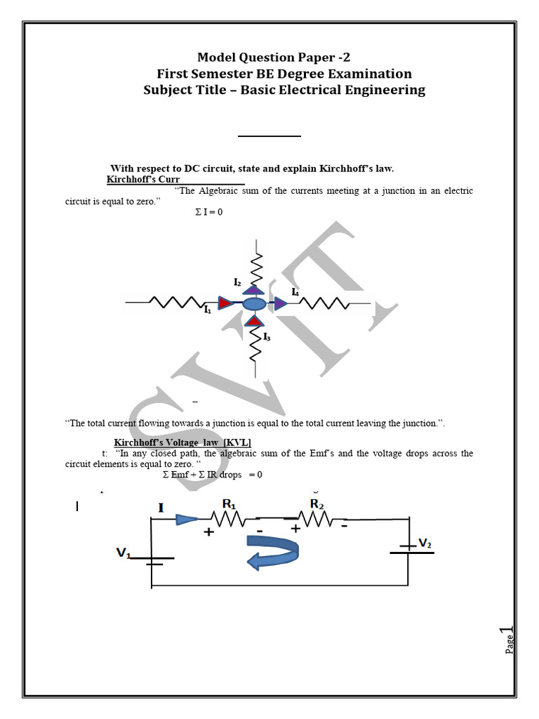Basic Electrical Engineering Concepts | PDF | Electric Motor | Inductance