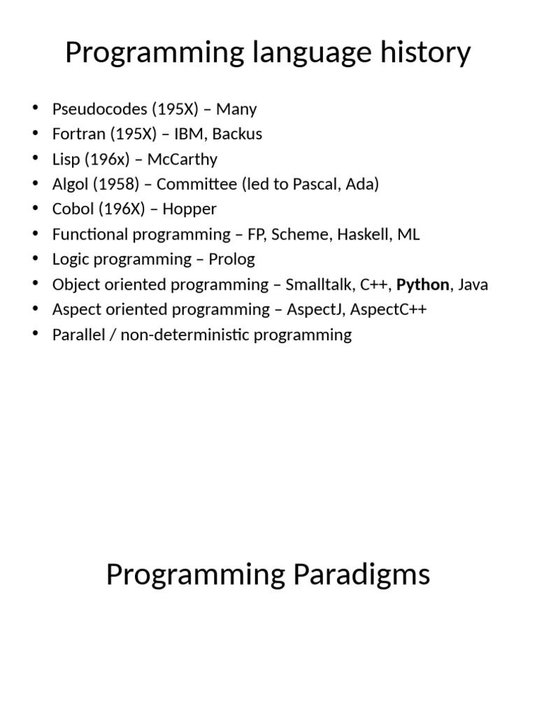 Elements of Programming Languages Lessonsummarised Vs | PDF ...