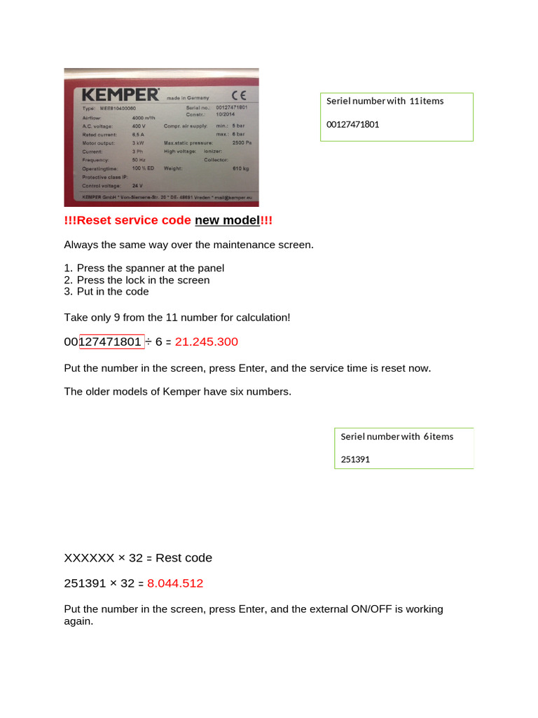 Reset Service Code New Model Kamfper Chiller | PDF