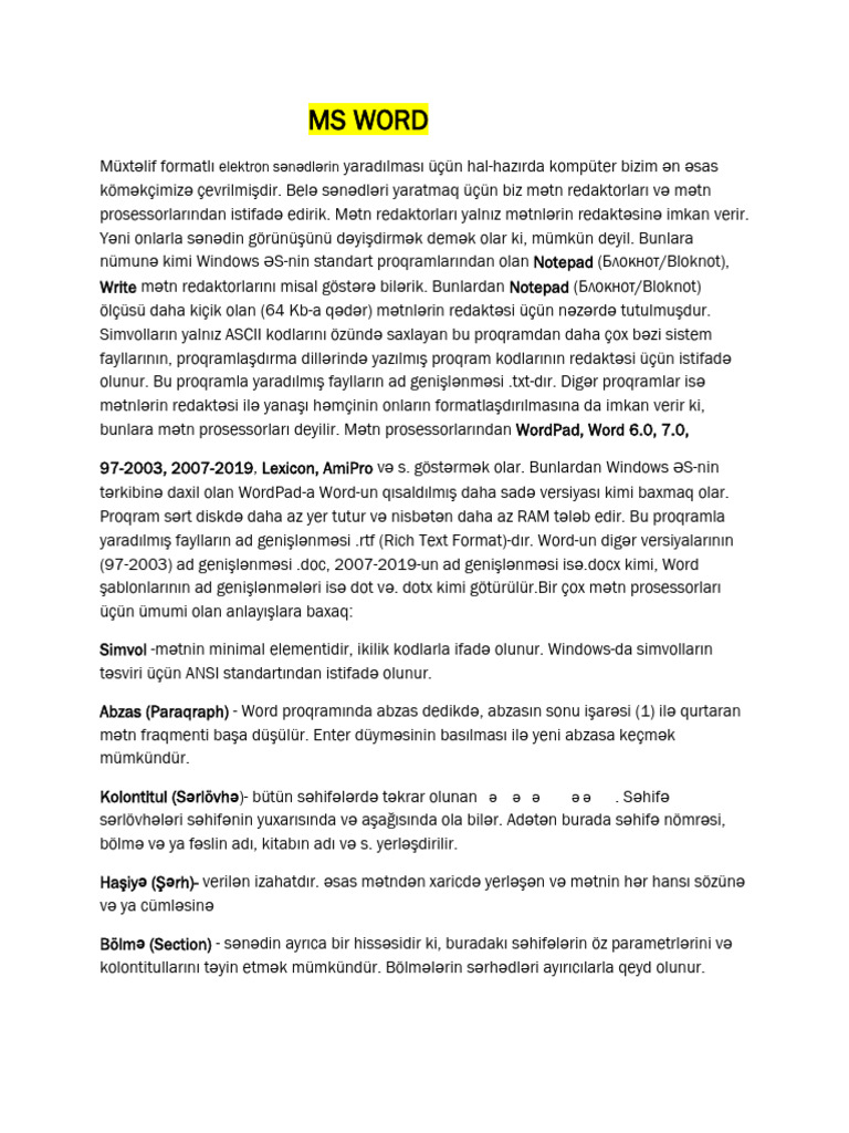 MS Word | PDF