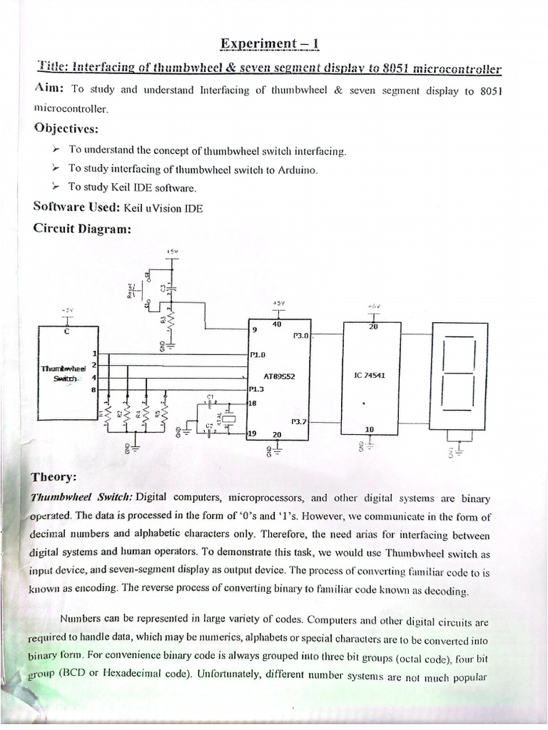 Thumbwheel and 7 Segment Display | PDF